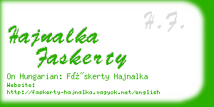 hajnalka faskerty business card